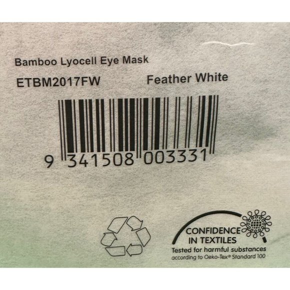 Ettitude Pure Organic Bamboo Lyocell Eye Mask White New, Unopened - Picture 4 of 5